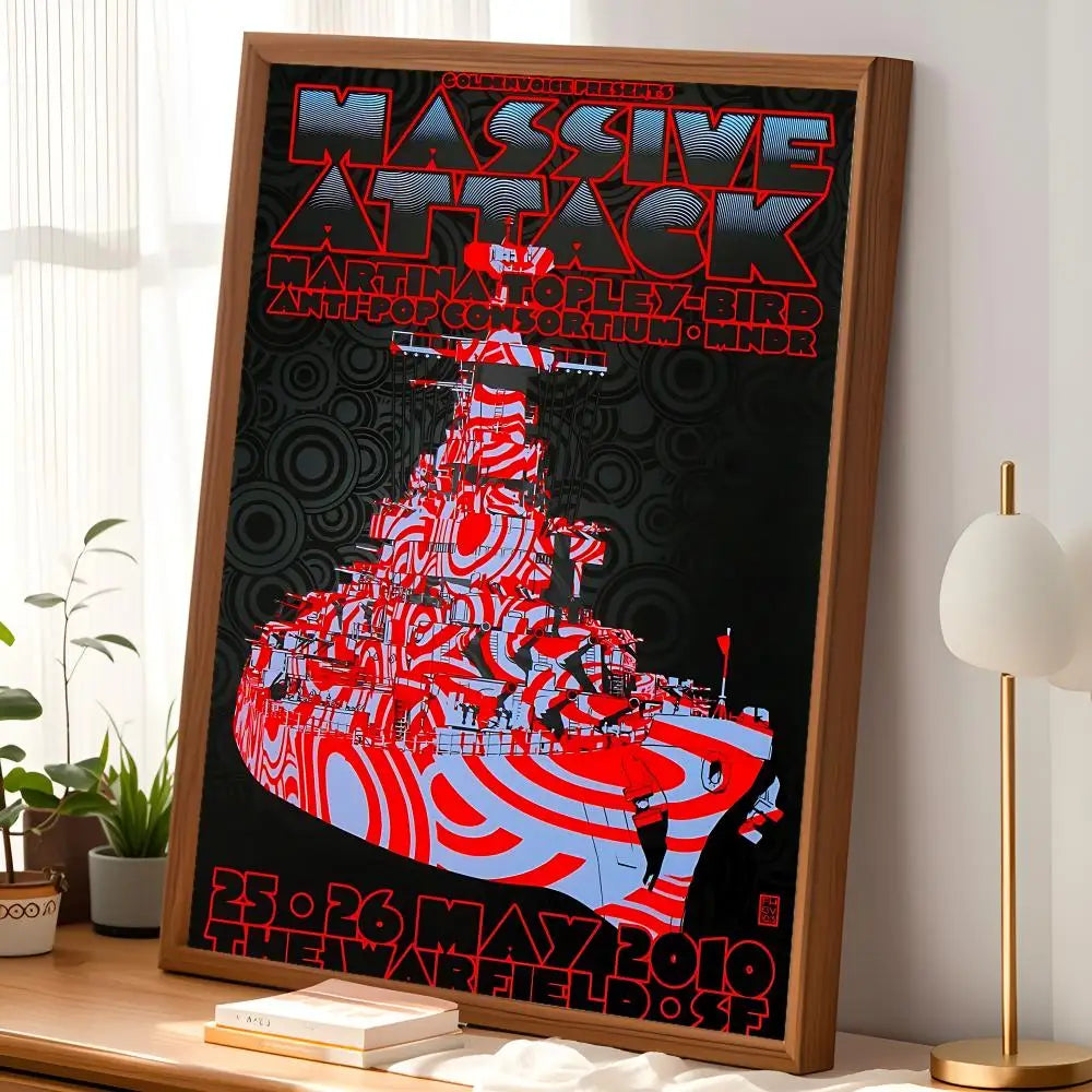 Massive Attack Poster – Self-Stick HD Waterproof Wall Art Decor Wall Art Poster Axl
