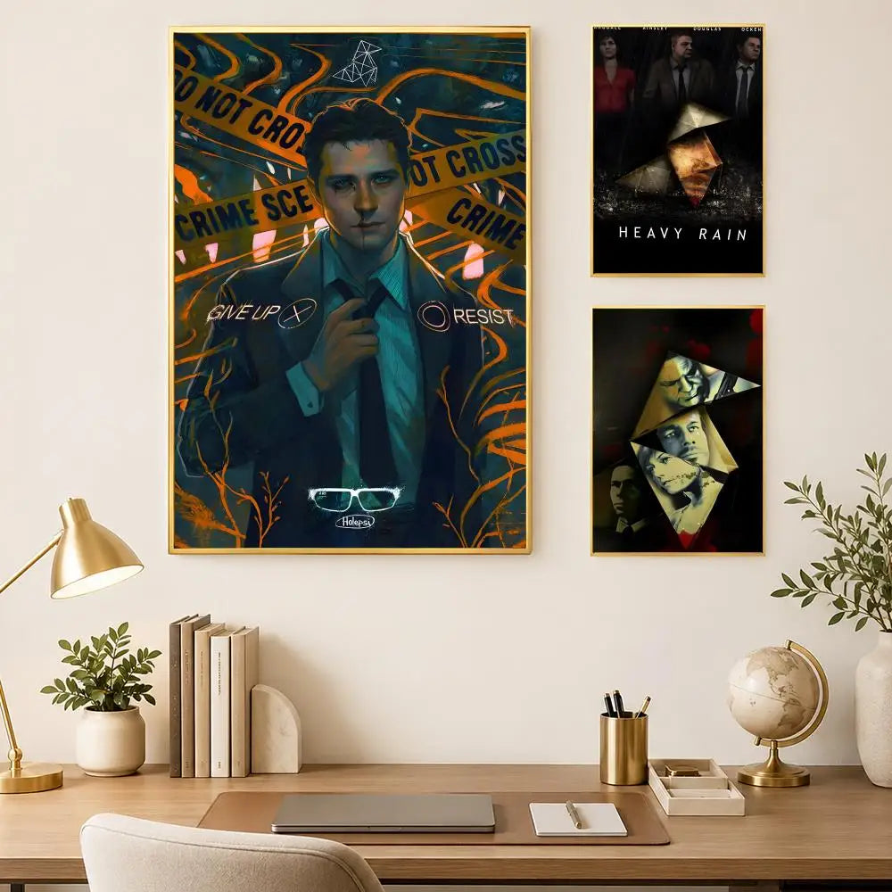 Heavy Rain Game Poster – Self-Stick HD Waterproof Wall Art Wall Art Poster Axl