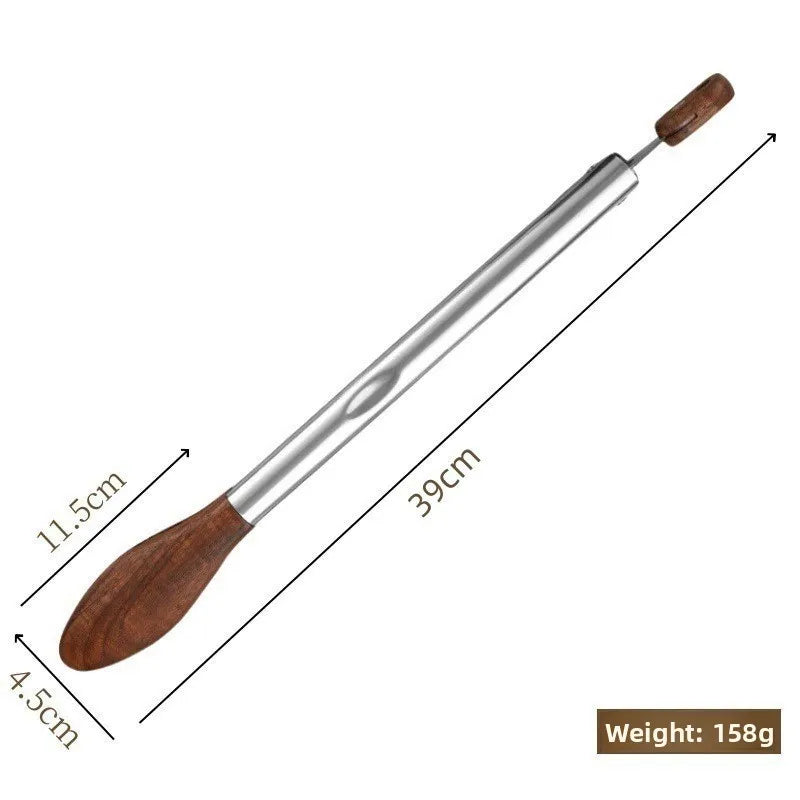 Walnut Wood Handle Stainless Steel Food Tongs | BBQ & Kitchen Kitchen Serving Tongs Axl (39cm)Walnut food to