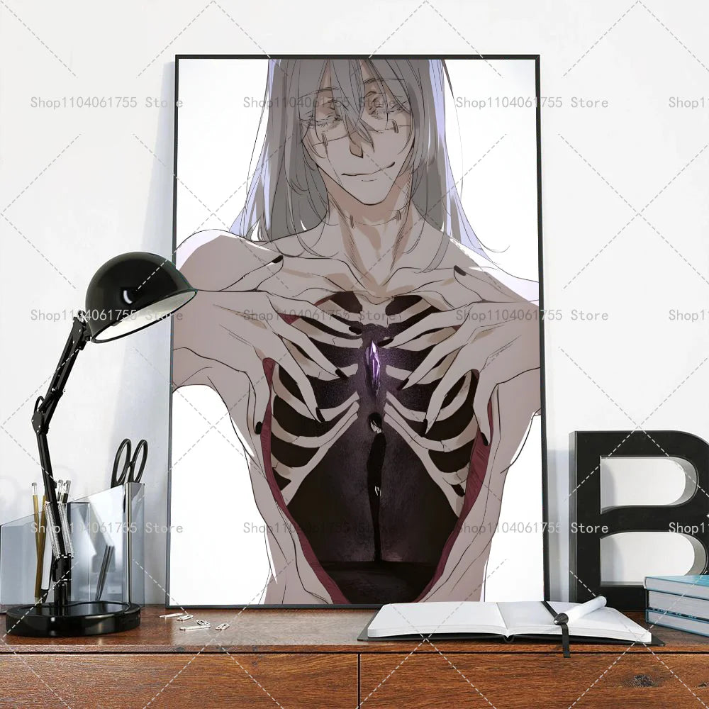 Jujutsu Kaisen Mahito Anime Poster – Self-Adhesive Wall Sticker Anime Wall Poster Axl z7 50x70cm No Frame