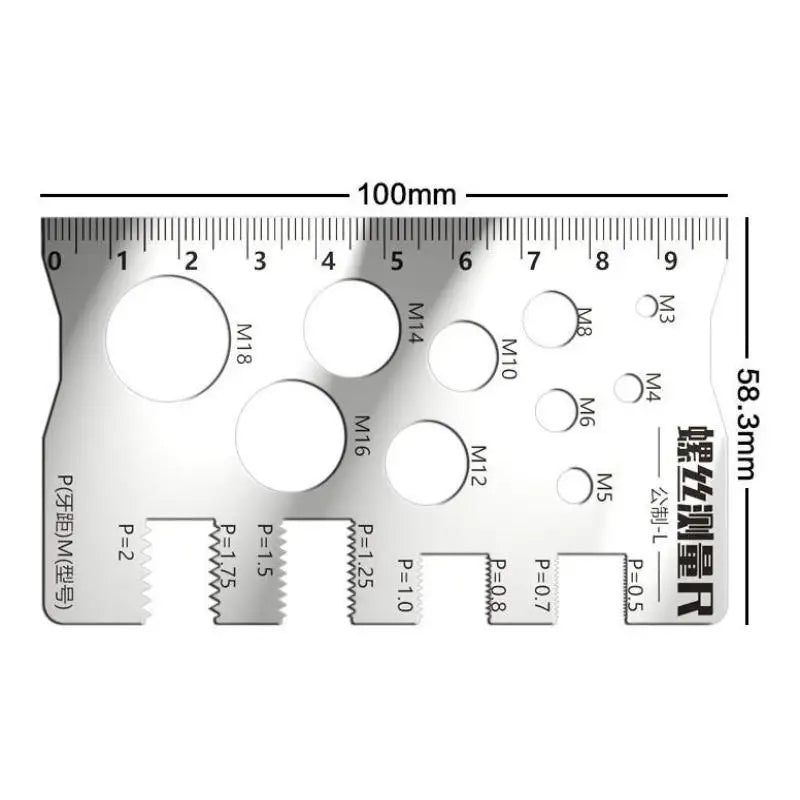 Screw Thread Pitch Gauge – Stainless Steel Metric Tool Thread Pitch Gauge Axl