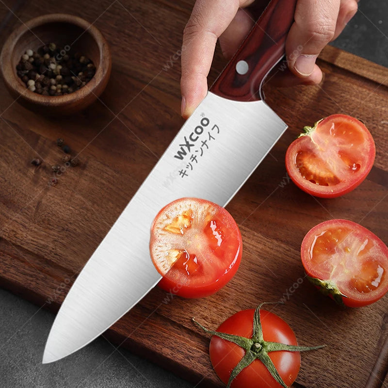 WXCOO Japanese Chef Knife Set – Sharp Stainless Steel Kitchen Chef Knife Set Axl