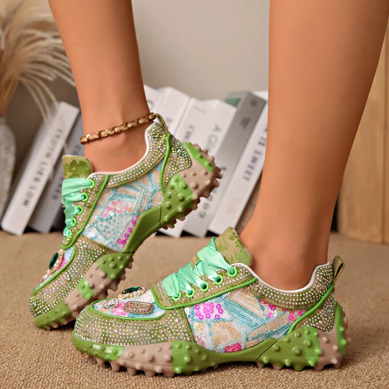UXST Women's Fluorescent Thick-Sole Sneakers | Casual Trainers Women's Casual Sneakers Axl
