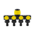 4-Way Garden Hose Splitter – Faucet Diverter with 4 Valves Hose Faucet Splitter Axl YELLOW