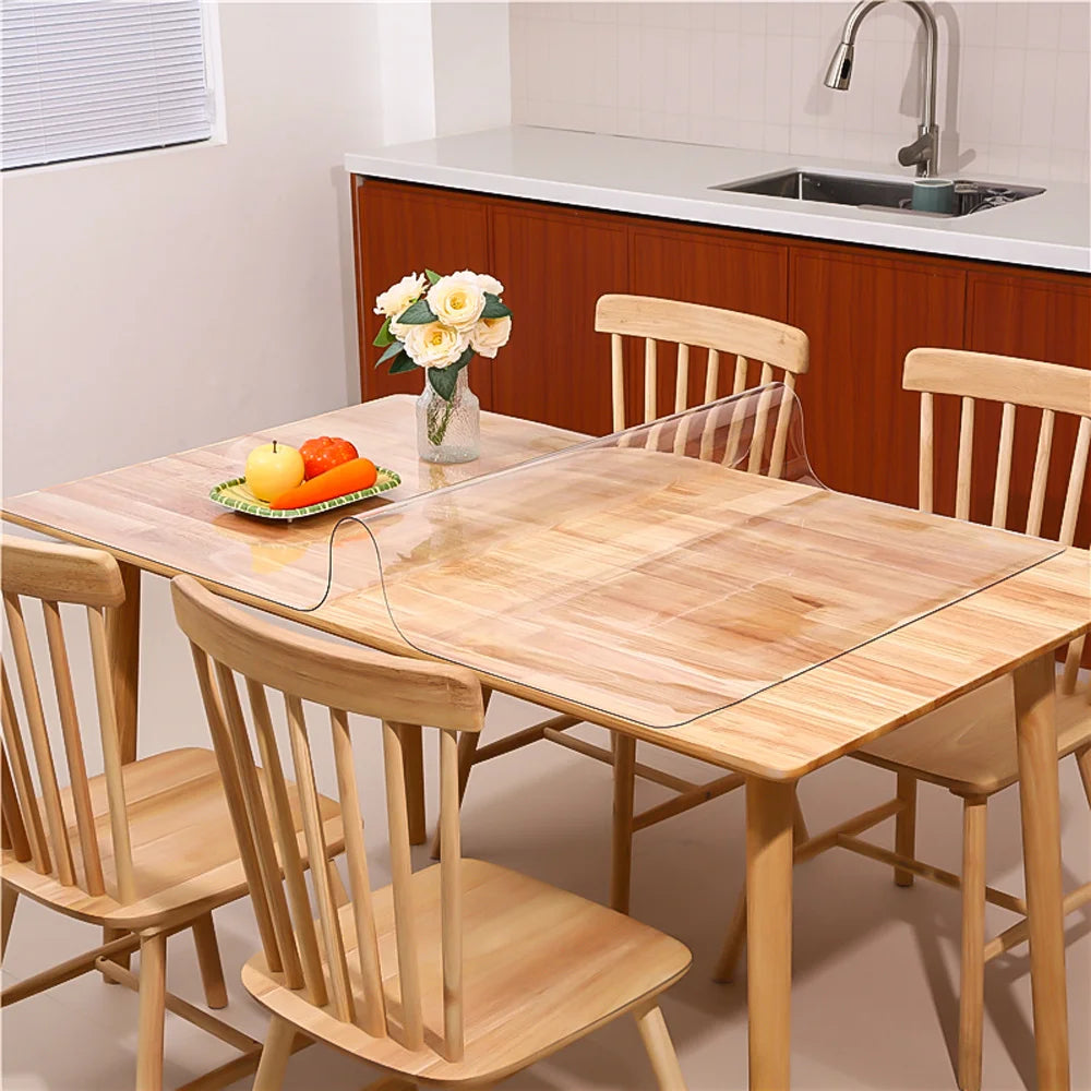 Clear PVC Table Protector 1mm – Heat & Scratch Resistant Cover Table Protector Cover Axl