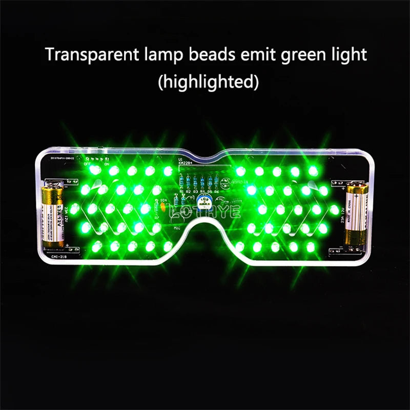 Voice-Activated LED Flashing Glasses DIY Soldering Kit DIY Electronics Kit Axl
