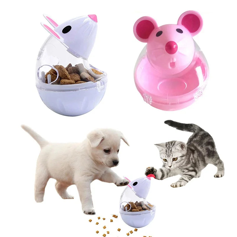 Mouse Cat Treat Dispenser Toy – Rolling Food Feeder for Cats Cat Treat Dispenser Axl
