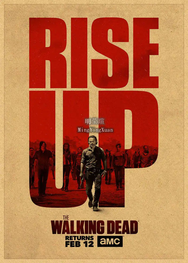 Walking Dead Vintage Kraft Paper Poster | Retro Wall Art Decor Wall Art Poster Axl 20 30x20cm