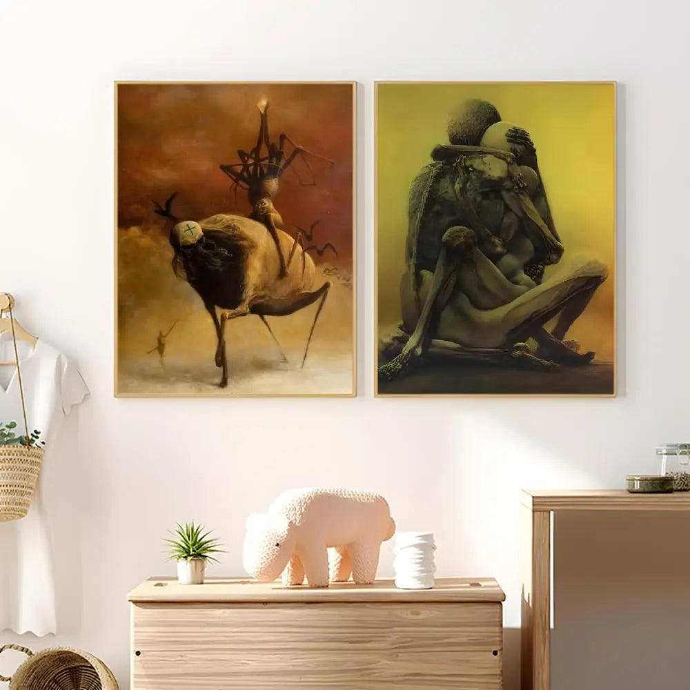 Zdzisław Beksiński Art Stickers – HD Waterproof Wall Decor Art Wall Stickers Axl