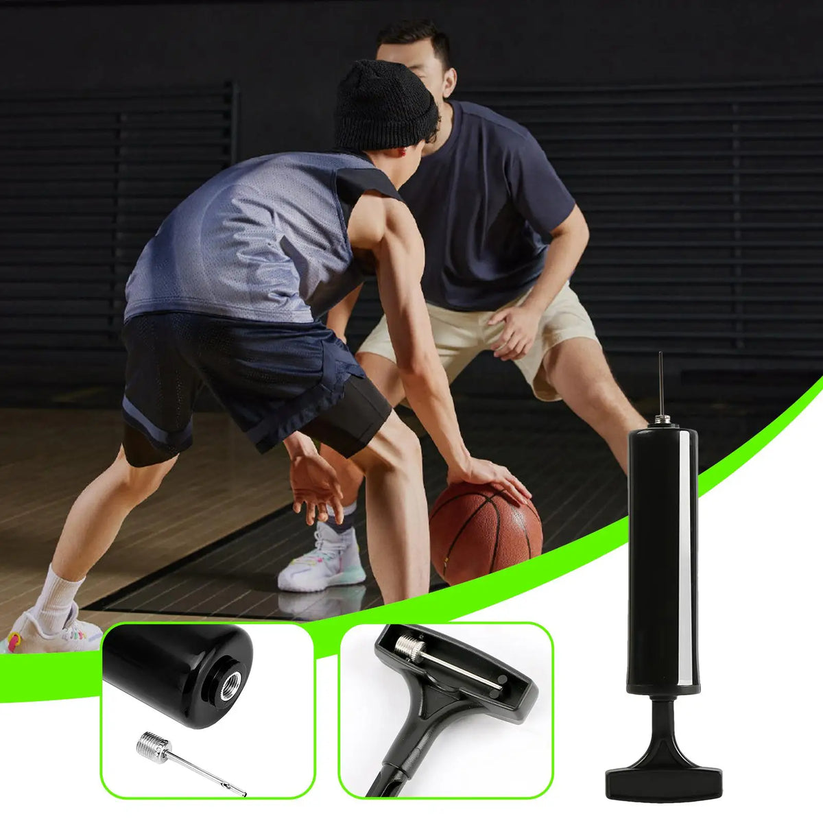 Portable Sports Ball Pump – Basketball, Soccer & Volleyball Sports Ball Pump Axl