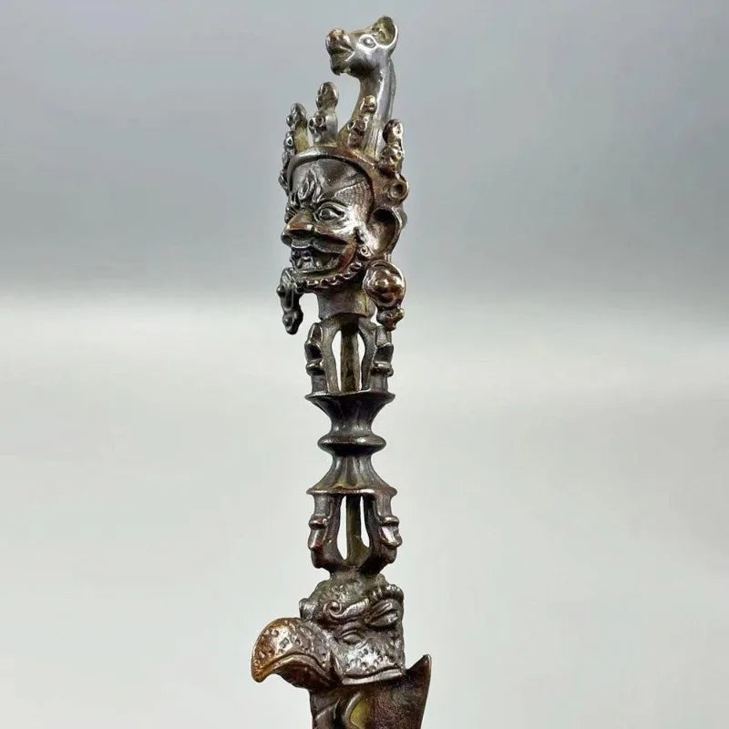 Tibetan Vajra Dorje Horse Head Pendant Necklace | Alloy Pendant Necklace Axl