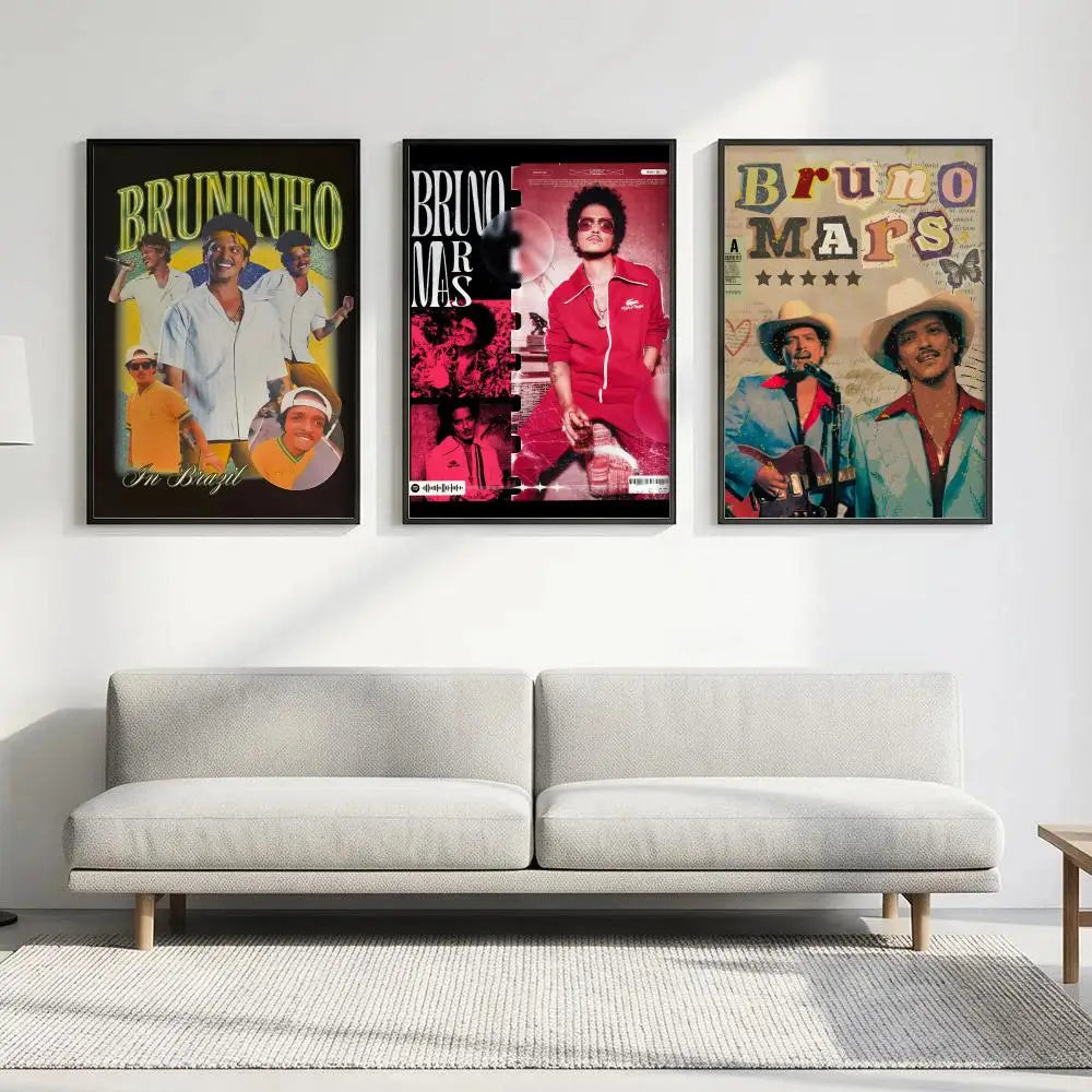 Bruno Mars HD Poster – Waterproof Sticky Wall Art Decor Wall Art Poster Axl