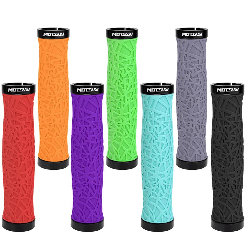 Axl TPE Dual Lock Bike Handlebar Grips – Anti-Slip MTB Bike Handlebar Grips Axl