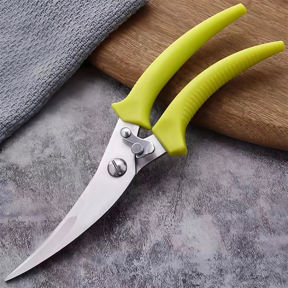 Multi-Functional Kitchen Scissors – Non-Slip BBQ & Bone Shears Kitchen Scissors Axl Scissors-Green