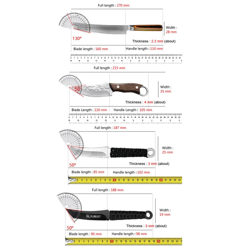 InLeung Handmade Boning Knife – Sharp Stainless Steel Chef Knife Boning Knife Axl