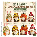 3D Gnome Bead Art Kit – DIY Desk Decor Beading Craft Set DIY Beading Kit Axl B