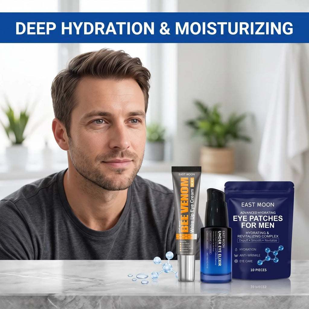 Bee Venom Eye Cream, Essence & Patches – Men's Eye Set Eye Care Set Axl