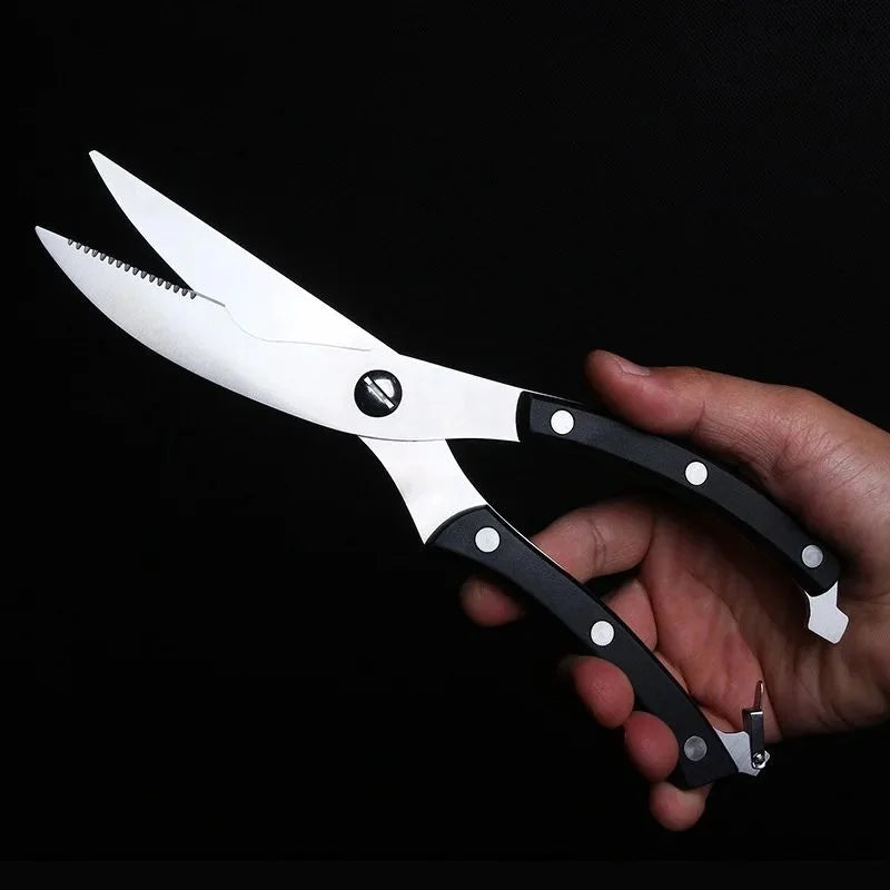 Stainless Steel Kitchen Scissors – BBQ & Poultry Shears Kitchen Shears Axl black