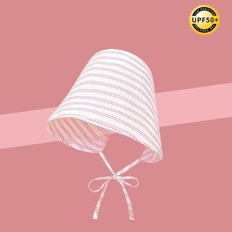 Women's Wide Brim Foldable Striped Bucket Hat | Sun Hat Wide Brim Sun Hat Axl Pink one size