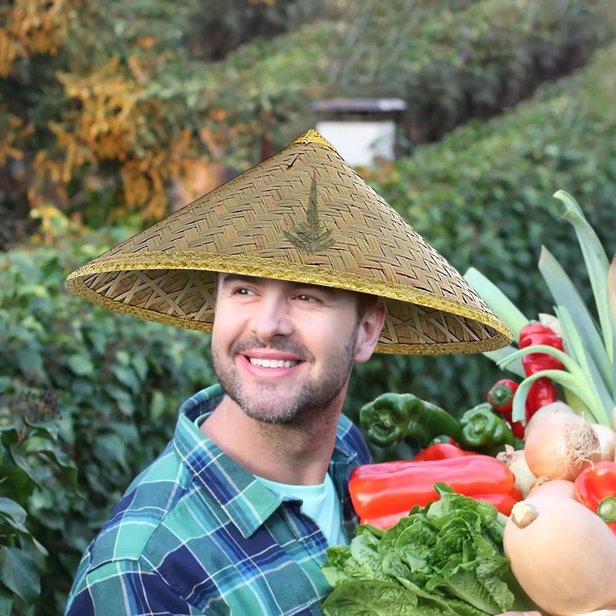Handmade Chinese Straw Hat – Foldable Adjustable Sun Hat Straw Sun Hat Axl