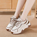 YEAE Women's Retro Platform Sneakers – Casual Lace-Up Shoes Platform Sneakers Axl Khaki 40