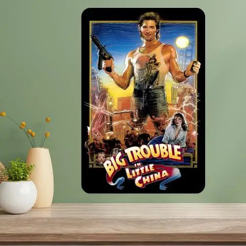 Big Trouble in Little China Metal Poster Sign | Retro Movie Decor Metal Wall Sign Axl aluminum sign aluminum 14x20cm