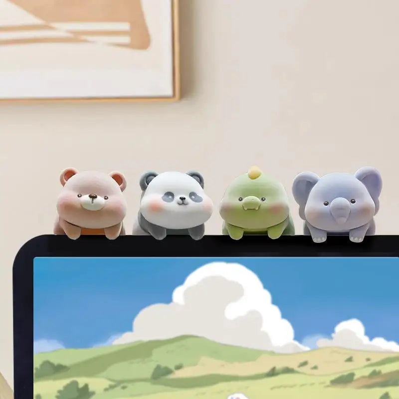 Cute Flocking Animal Desk Ornament – Monitor & Console Decor Desk Ornament Axl