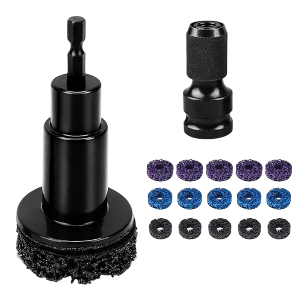 Wheel Hub Cleaning Kit – Rim & Brake Rust Removal Drill Tool Wheel Hub Cleaning Kit Axl