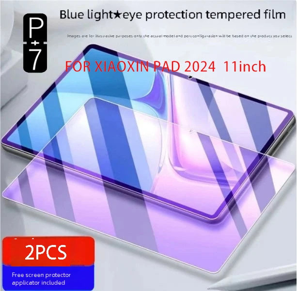 2-Pack Blue Light Tempered Glass Screen Protector Lenovo 11" Tablet Screen Protector Axl FOR Xiaoxin Pad 2024