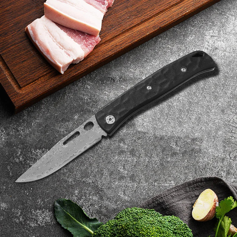 Damascus Steel Kitchen Knife – Chef, Paring & Slicing | InLeung Damascus Kitchen Knife Axl