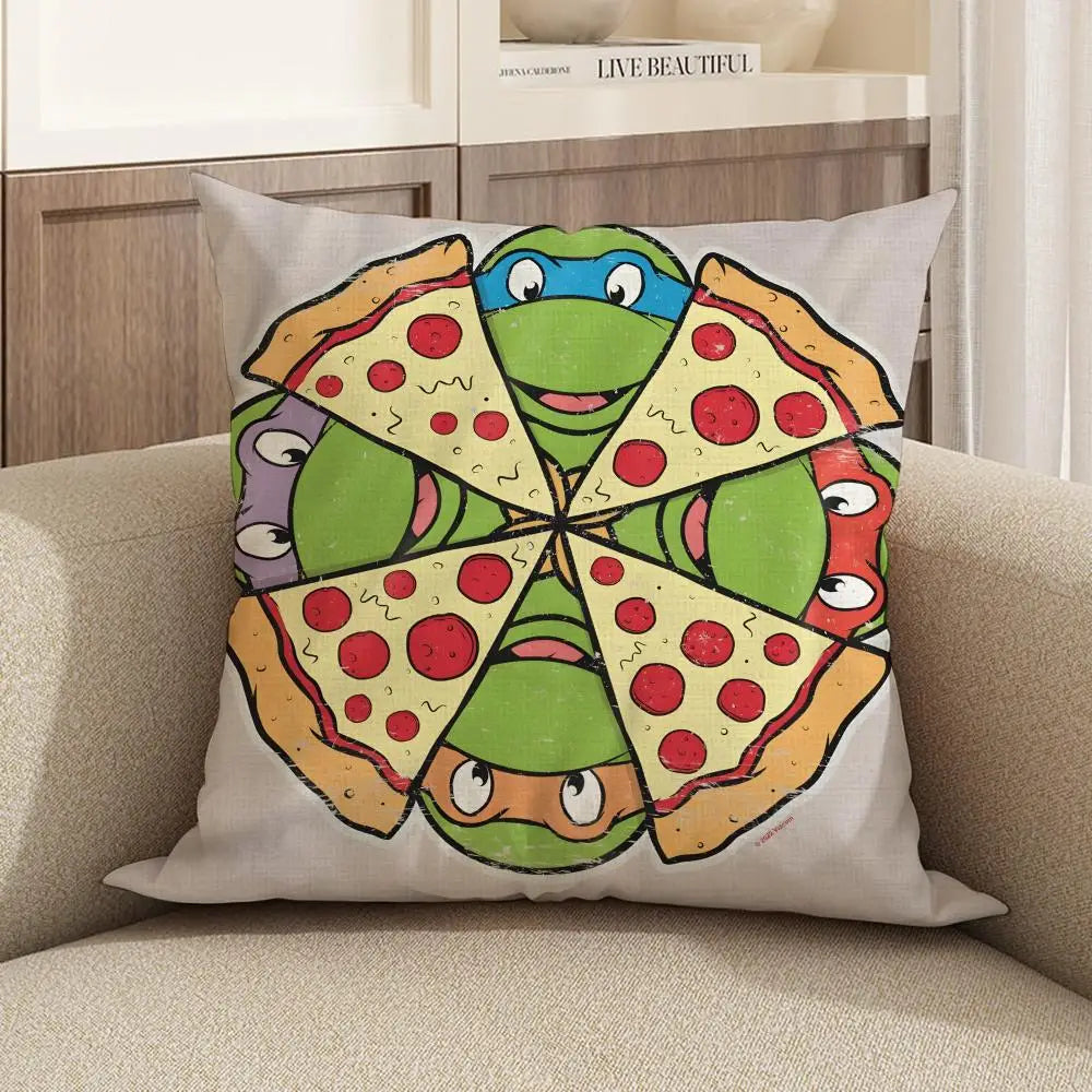 Ninja Turtles Linen Cushion Cover – Sofa, Bed & Chair Décor Decorative Cushion Cover Axl White5 30X30cm