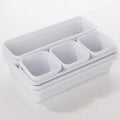 8-Piece Desktop Drawer Organizer – Desk & Cosmetic Storage Box Drawer Organizer Set Axl White