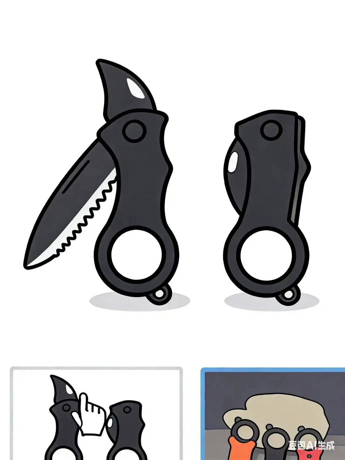 Mini Folding Pocket Knife – EDC Keychain Camping Tool Folding Pocket Knife Axl
