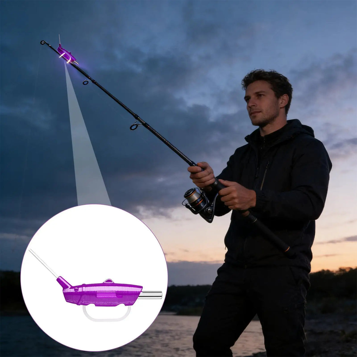 LED Fishing Bite Alarm – Rod Tip Alert Light for Anglers Fishing Bite Alarm Axl