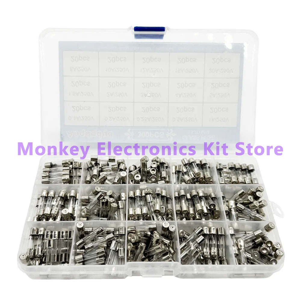 Car Glass Fuse Assorted Kit 100–360 Pcs Fast-Blow 0.1–30A Automotive Fuse Kit Axl