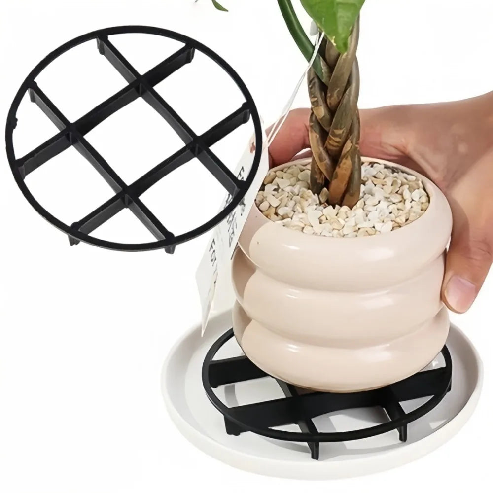 10-Pack Breathable Flower Pot Trays – Anti-Rot Plastic Base Pads Pot Base Trays Axl