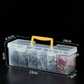 Transparent Portable Toolbox – Large Capacity Hardware Organizer Tool Storage Box Axl With Inner Box