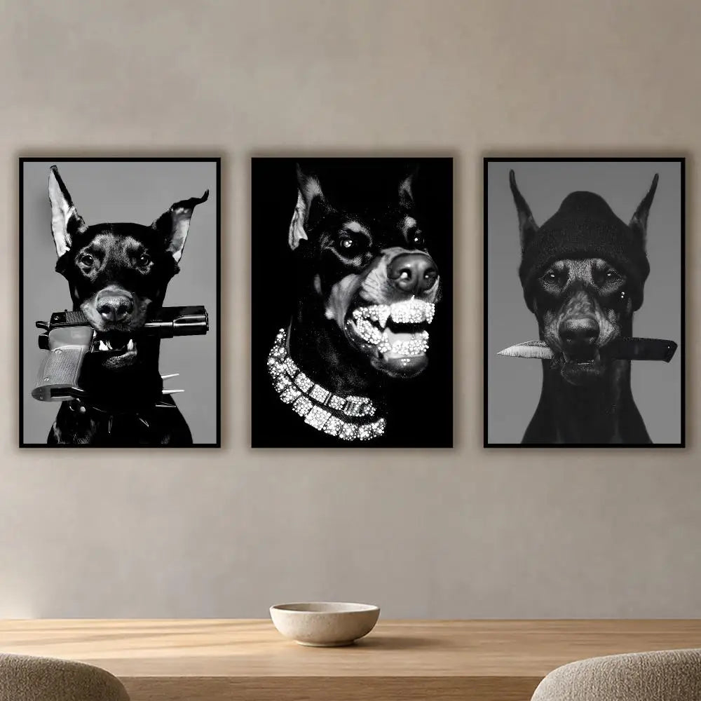 Doberman Pinscher PVC Wall Sticker – Waterproof Home Décor Wall Decal Sticker Axl