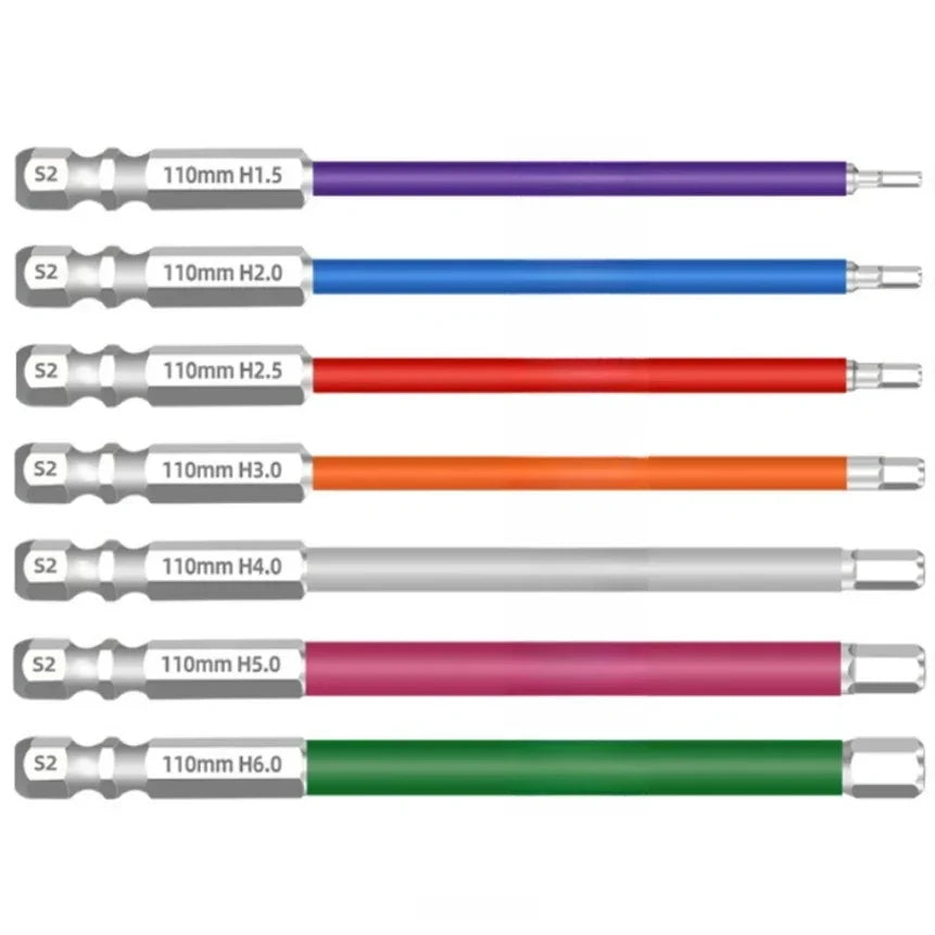 110mm Magnetic Hex Screwdriver Bits Set – 3 or 7 Pcs Screwdriver Bit Set Axl