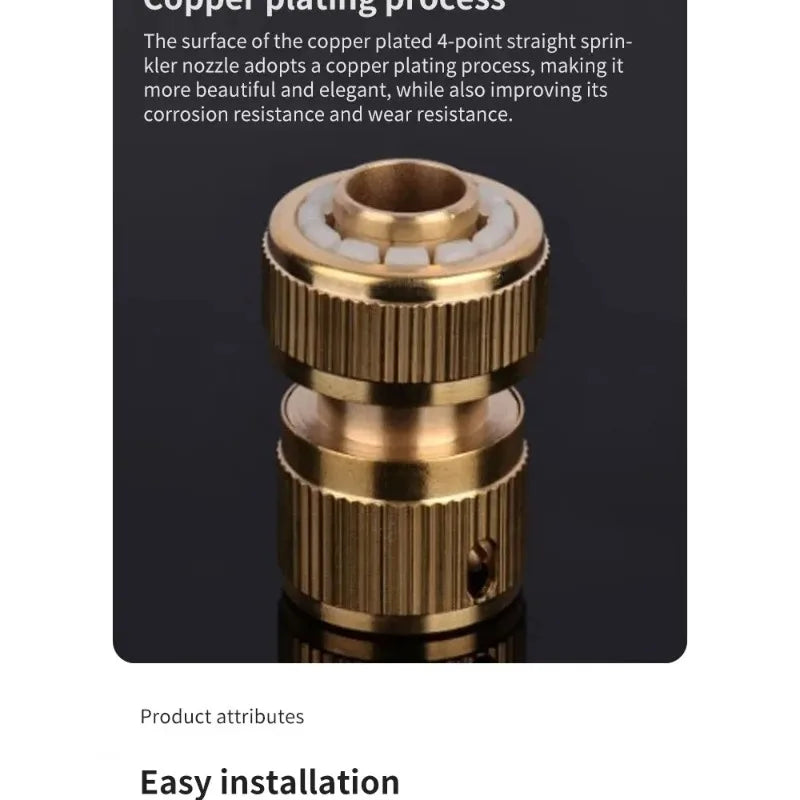 4-Way High Pressure Quick Connect Water Coupling Adapter Water Hose Connector Axl