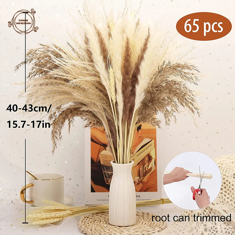 Natural Dried Pampas Grass & Bunny Tails Boho Bouquet Dried Flower Bouquet Axl