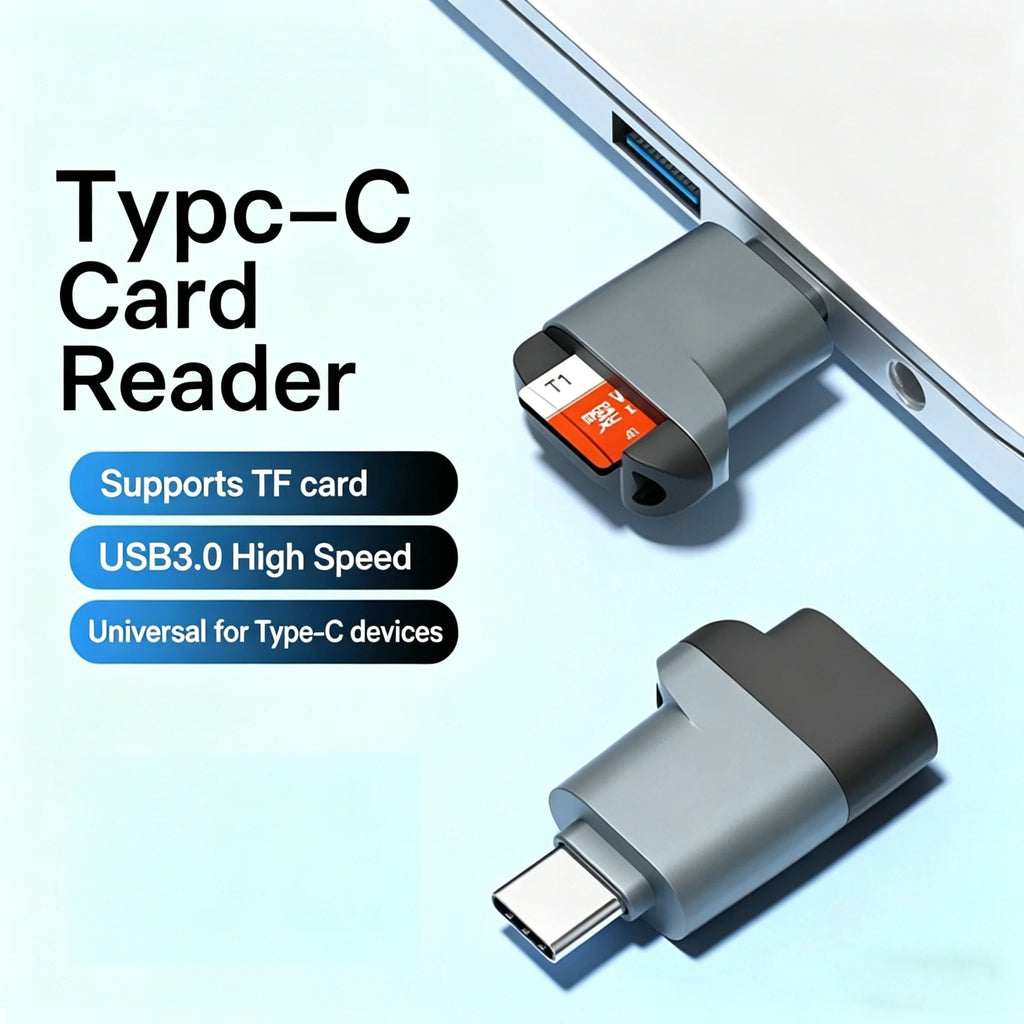 USB-C 3.0 Mini TF Card Reader for iPhone 17 16 | Fast MicroSD Memory Card Reader Axl