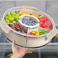 4/8 Grid Snack Box with Lid – Portable Charcuterie & Food Storage Food Storage Container Axl 6 grids round