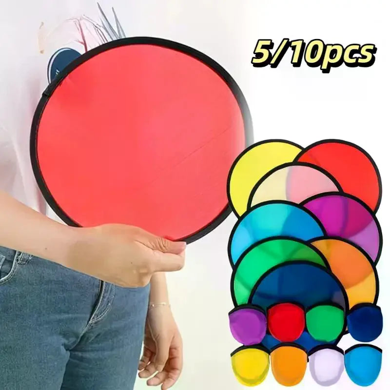 Foldable Hand Fan 5/10 Pack – 2-in-1 Portable Flying Disc Fan Foldable Hand Fan Axl