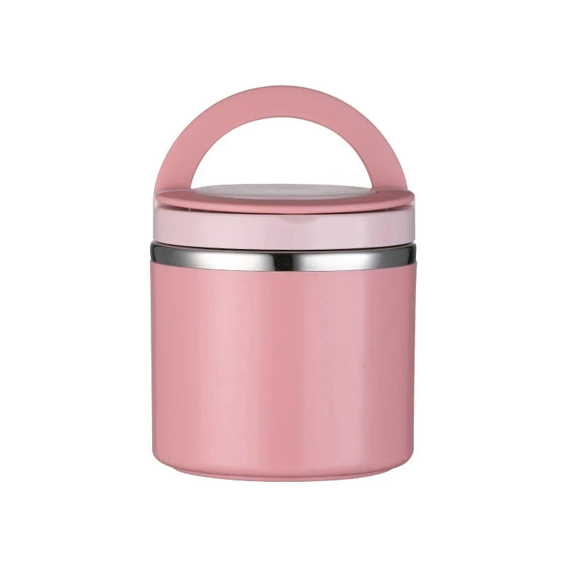 KEMORELA 304 Stainless Steel Insulated Lunch Jar 630/1000ml Thermal Lunch Jar Axl pink 630ml