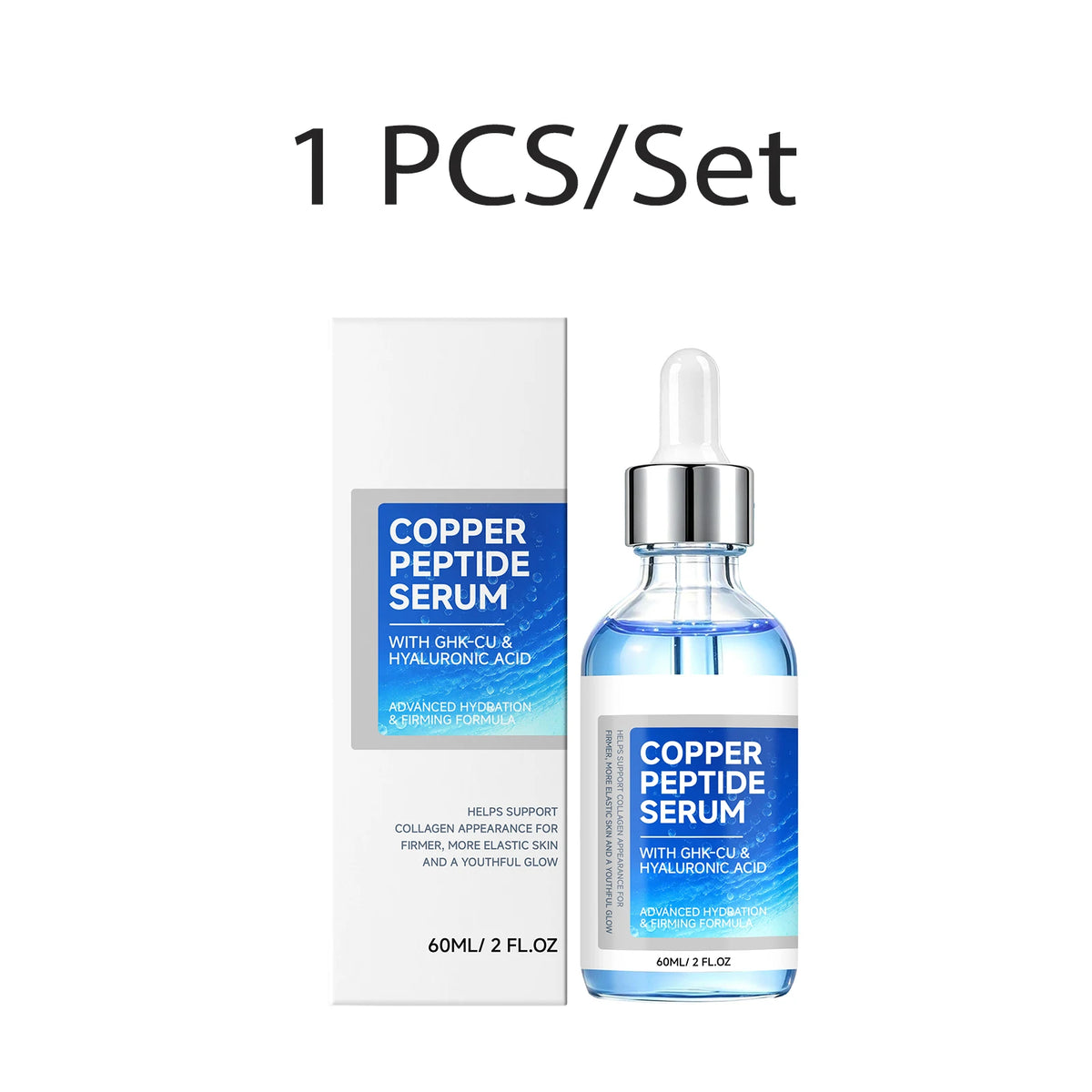 Copper Peptide Face Serum GHK-Cu, Hyaluronic Acid & Niacinamide Face Serum Axl 1 PCS
