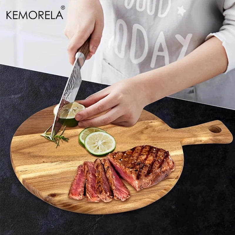 Acacia Wood Cutting Board with Handle | Kitchen Chopping Board Wood Cutting Board Axl