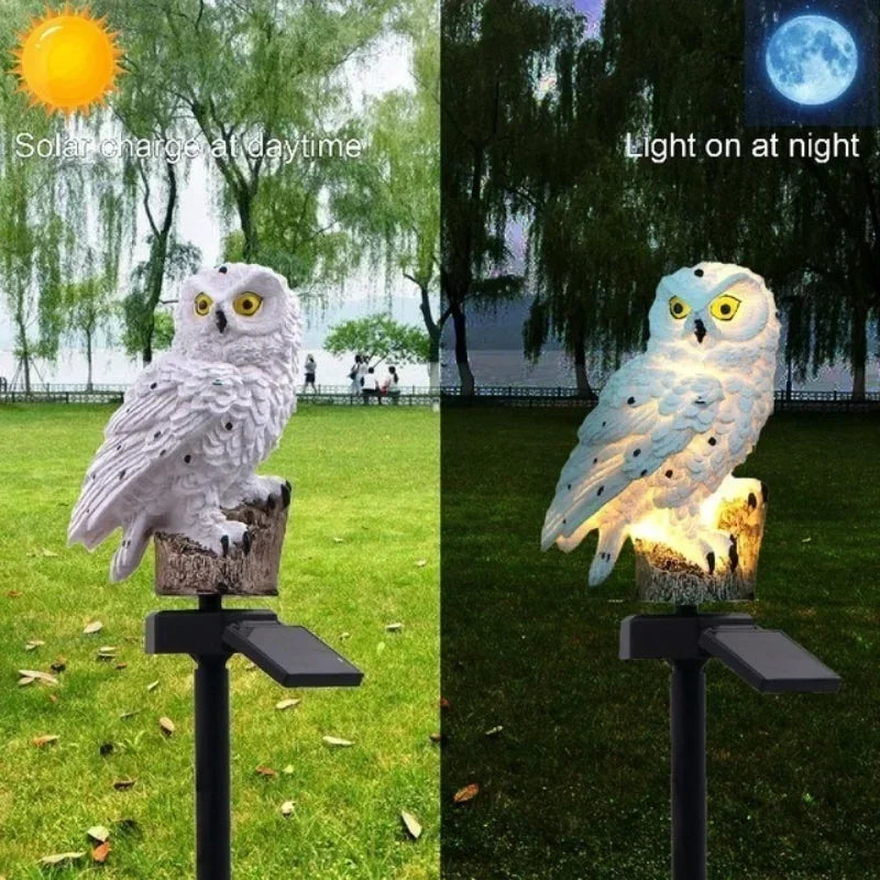 Solar Owl LED Garden Lawn Light – Waterproof Outdoor Pathway Lamp Solar Garden Lamp Axl