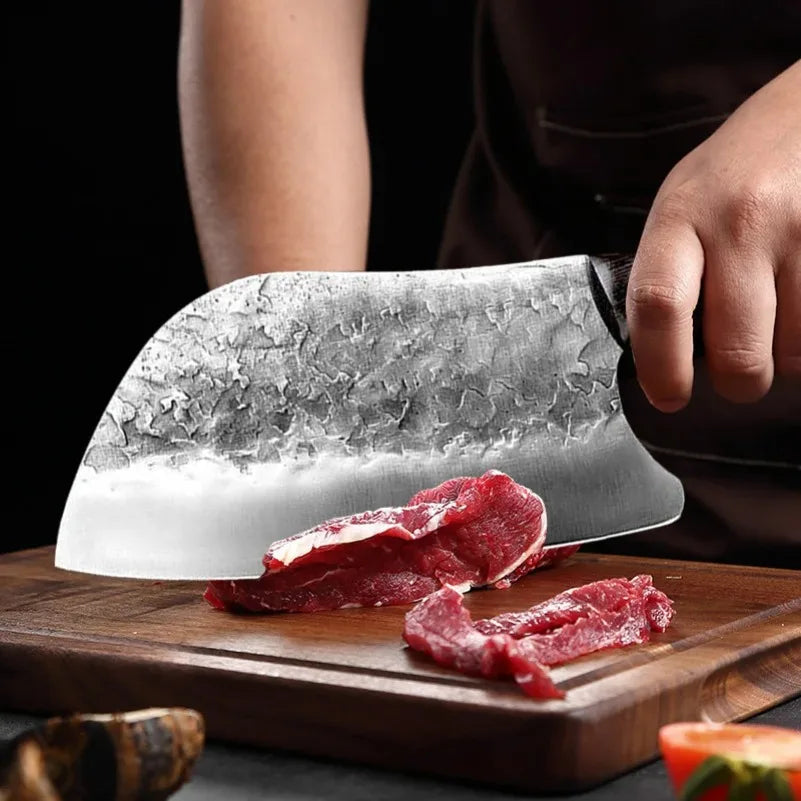 Handmade Forged Kitchen Cleaver – High-Carbon Steel Chef Knife Kitchen Cleaver Knife Axl