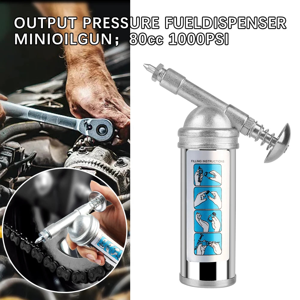 Handheld Mini Grease Gun 1000PSI Alloy Oiler – 80cc Capacity Mini Grease Gun Axl